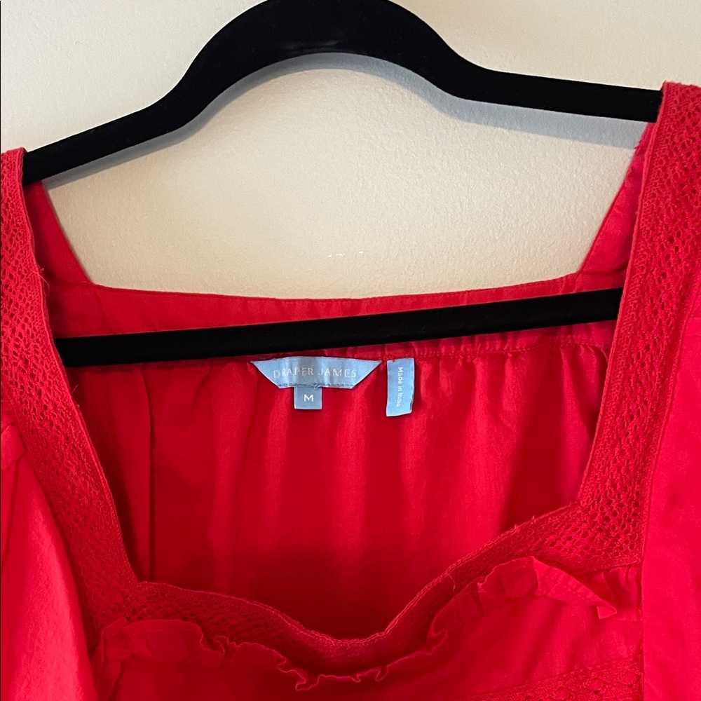 Draper James Vibrant Red Blouse - Picture 2 of 2